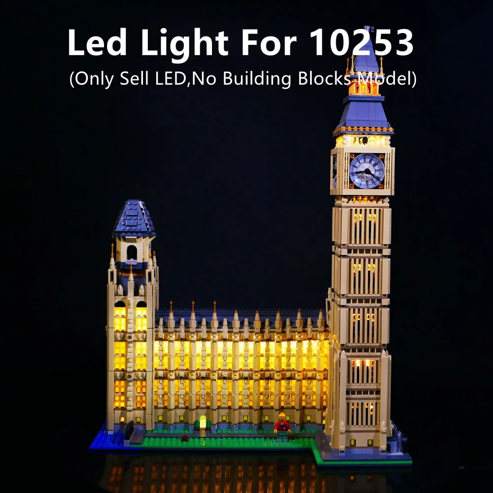 LED Light UP Lit For Big Ben 10253 Building Blocks (Only LED No Model Bricks)