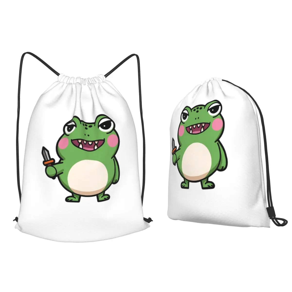 Killer Frog Backpacks Portable Drawstring Bags Sports Bag Book Bags for Travel Students