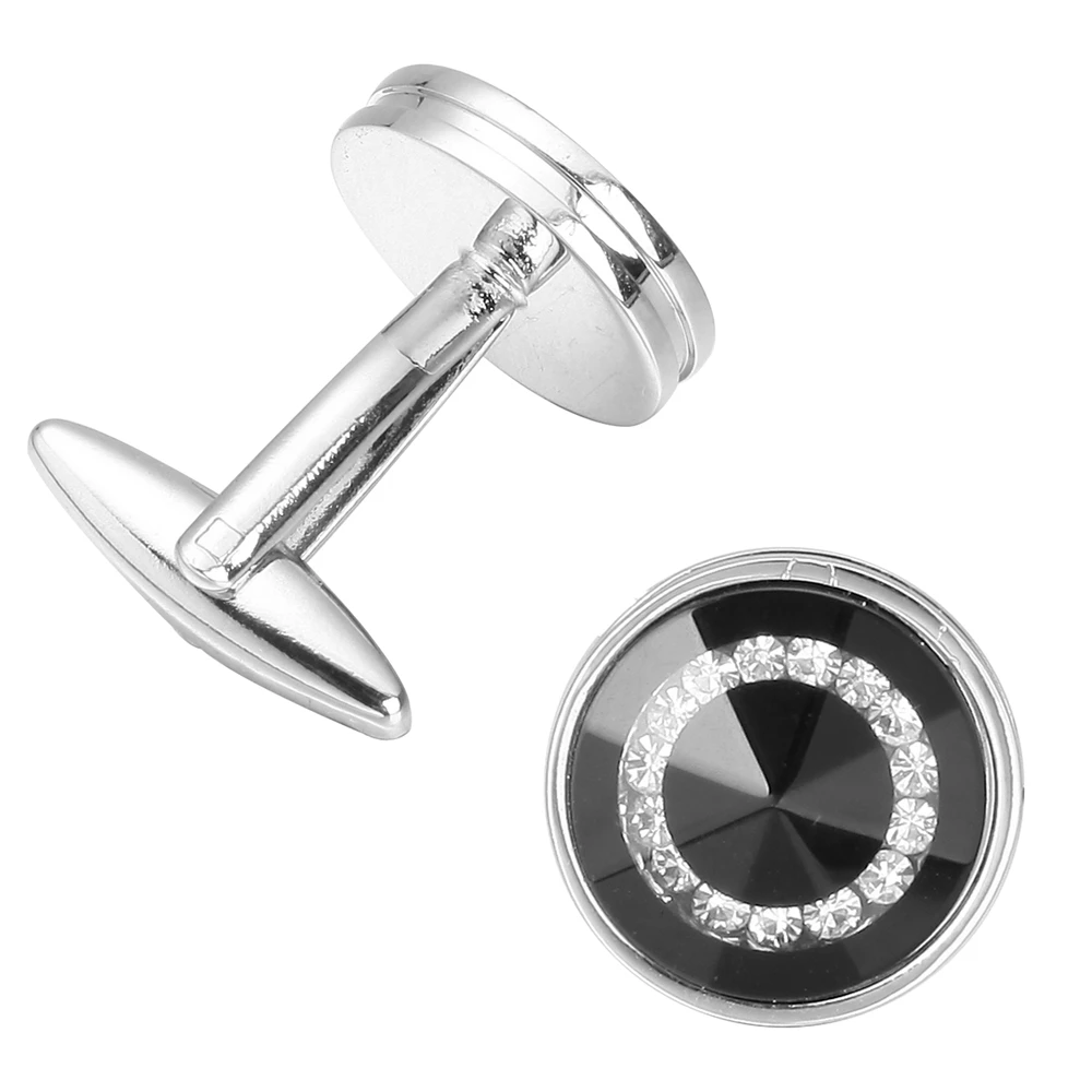 High Quality Crystal Cufflinks Shirt Cufflinks Gifts for Friends Luxury Cuff Links Whoelsale Men\'s Jewelry Gifts