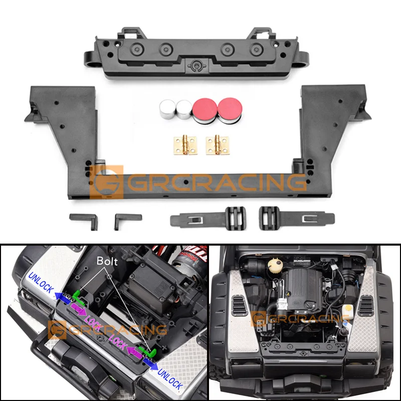 GRC przednia/tylna obudowa ukryte zamki dla 1/10 gąsienica RC samochód Traxxas TRX4 Defender BRONCO CHEVROLET G500 Diy części