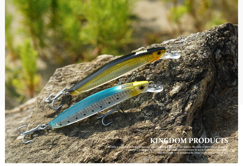 Kingdom Schwimmender Minnow-Angelköder 120mm 23g 130mm 30g Künstlicher Meeres-Angelköder Harter Wobbler für Barsch Forelle Salzwasser-Angeln – Detail 12