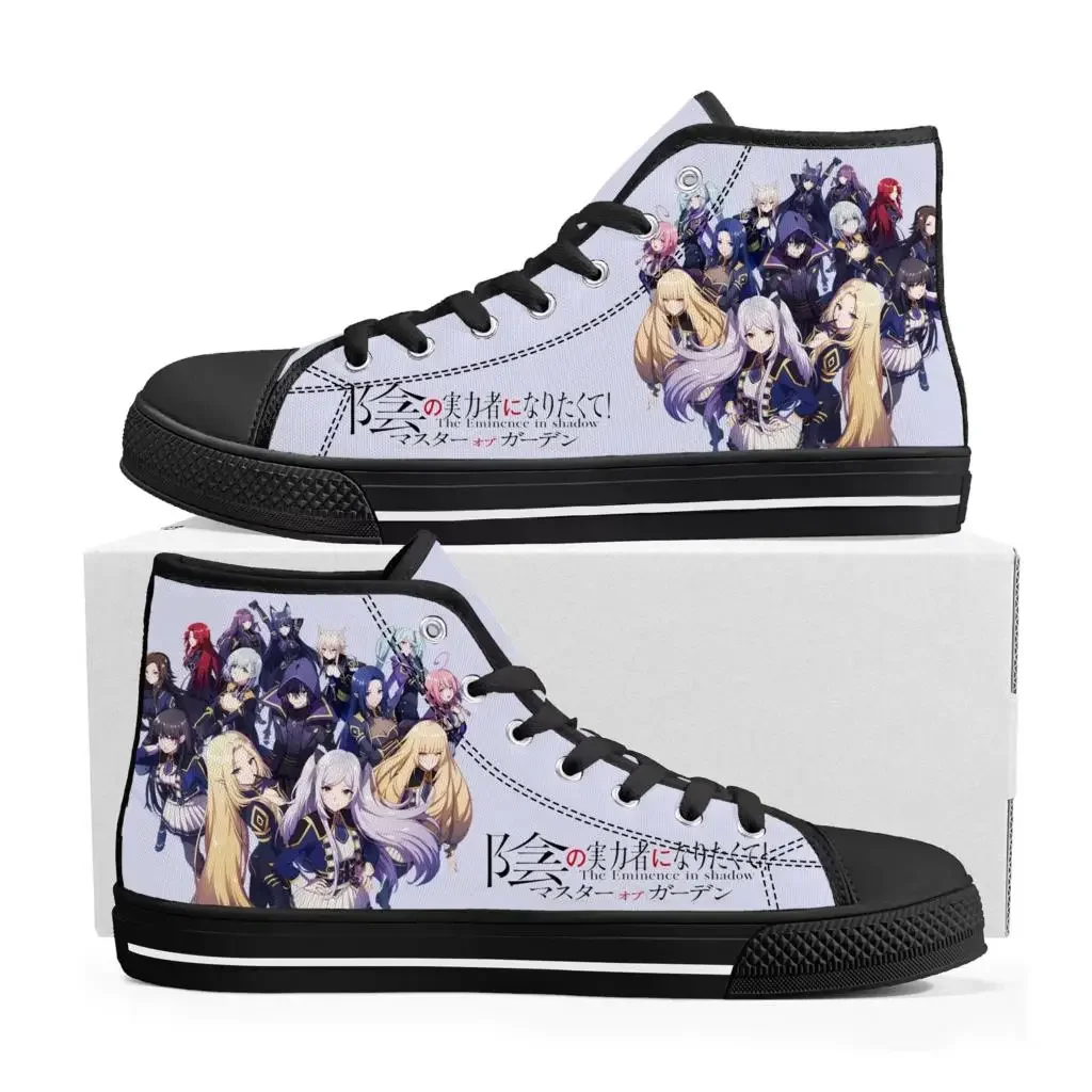 Anime The Eminence in Shadow Cid Kageno High Top Sneakers uomo donna adolescente tela Sneaker Casual coppia scarpe scarpe personalizzate