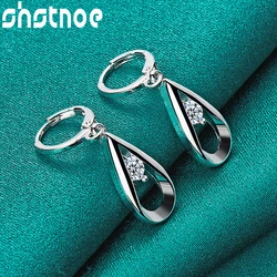 Pendientes de gota de agua de circonita AAA para mujer, Plata de Ley 925, fiesta de moda, compromiso, boda, regalo de cumpleaños, joyería con dijes