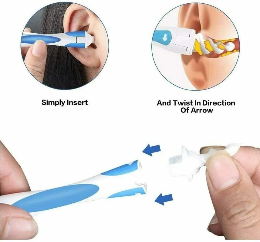 2022 Hot New Arrival Spiral Ear Cleaner Set di cucchiai di silicone morbido per la pulizia della cera personale strumenti di Scoop per la cura della salute di bellezza