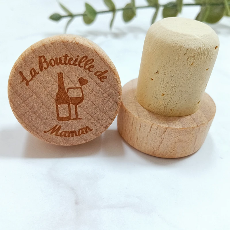 Custom Wooden Bottle Stoppers For Kitchen,Bar,Gifts,Wedding, Birthday Decoration Party Supplies Wedding Souvenirs For Guests