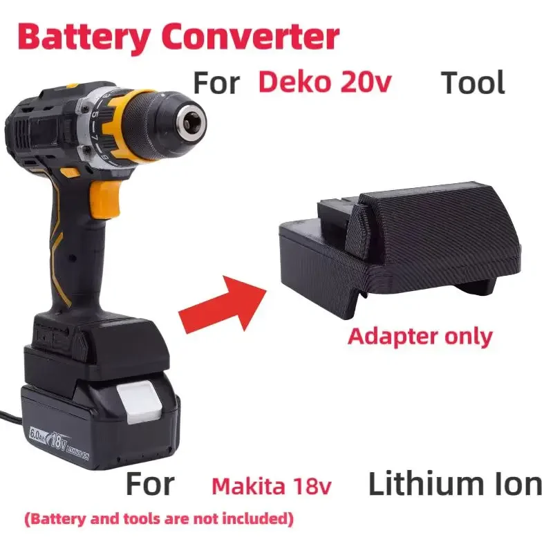 Adaptateur de convertisseur de Batteries pour Makita 18V Lithium Ion convertir en outil sans fil DEKO 20V ( ﻿ Adaptateur uniquement)