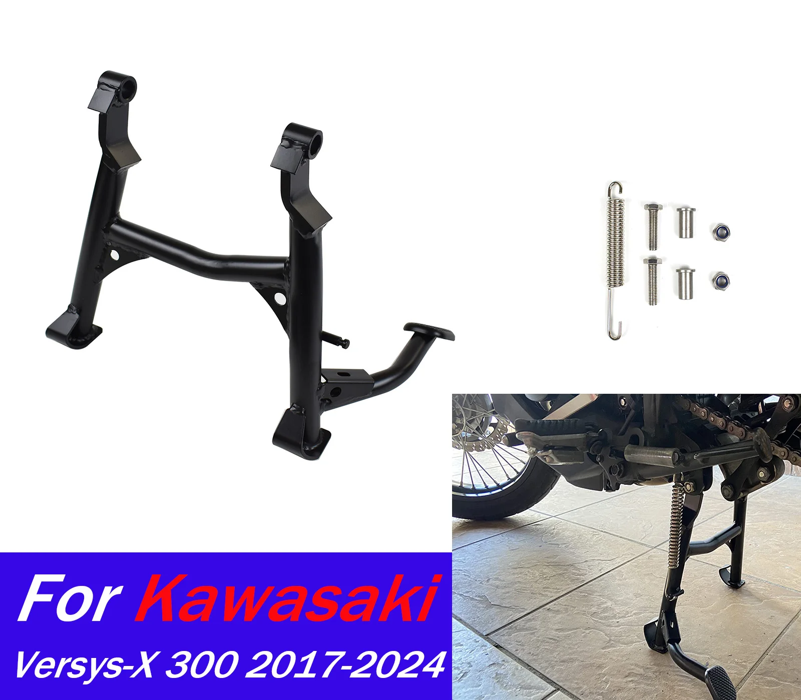 

For Versys X300 Center Kickstand For Kawasaki VersysX 300 2017-2024 Versys-X300 Motorcycle Parking Support Bracket Centerstand