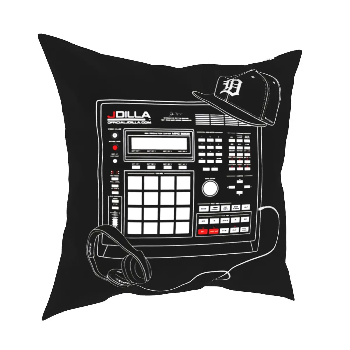 Spring J Dilla Merch Drum Machine Beat Akai Mpc Hip Hop Rap Pillowcase Throw Pillow Cover Creative