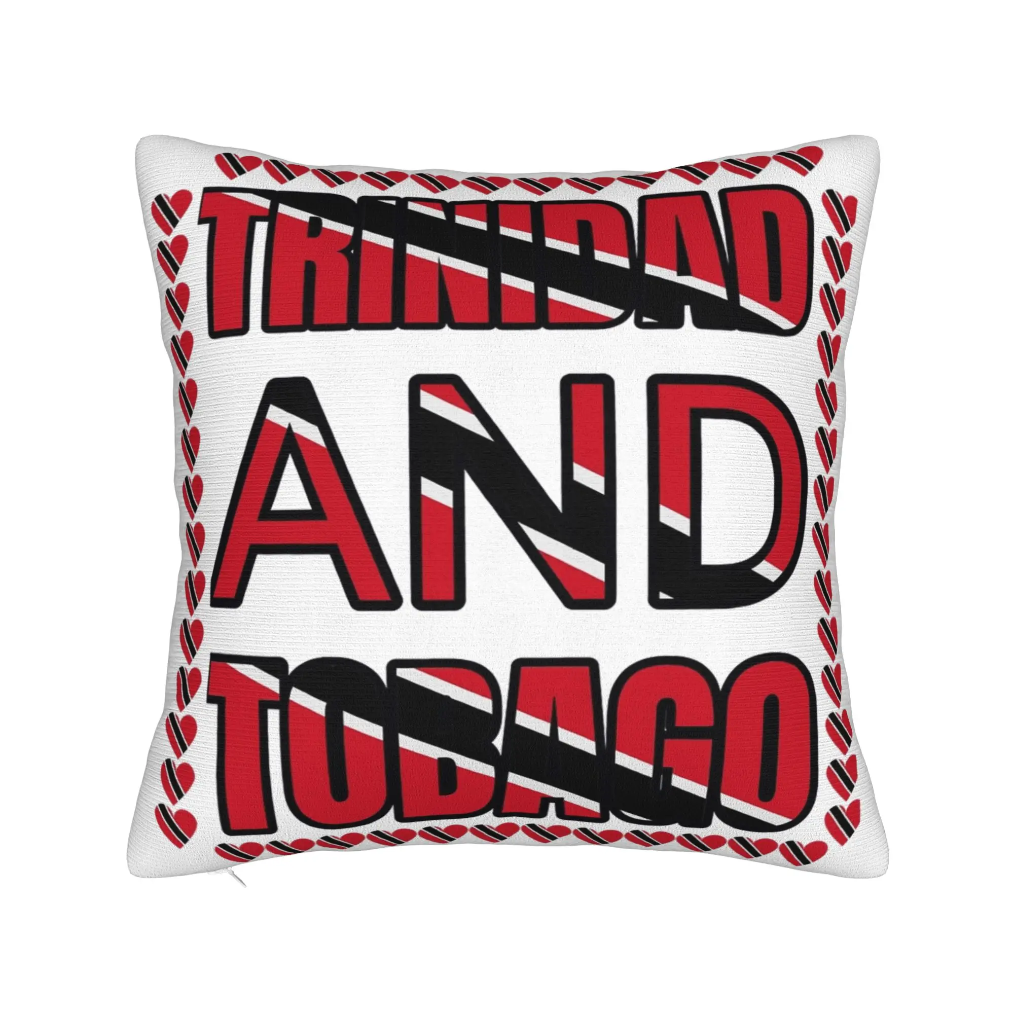 Trinidad and Tobago Flag Football Pillowcase Merch Soft Cushion Cover Decor  Pillow Case Cover Bed Multi Size
