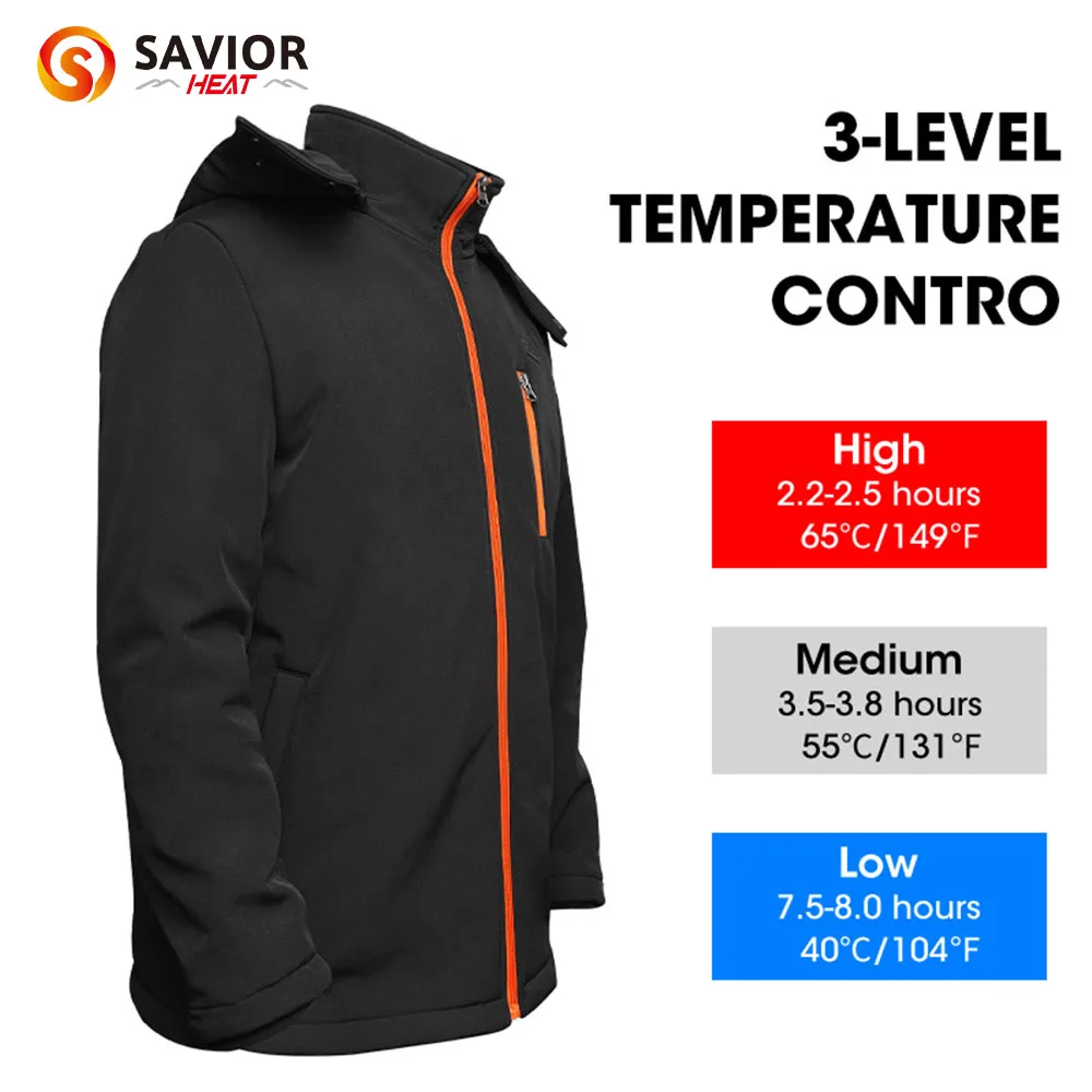 SAVIOR Heat Men Winter Warm Heated Clothes Charging Heat Jacket Outdoor Electric Heating Sweaters Hoodies Sportswear