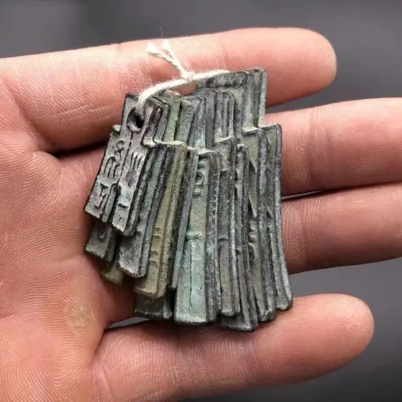 Antique knife ancient  spring and autumn warring states bronze warehouse coins,cloth ten pieces, a set
