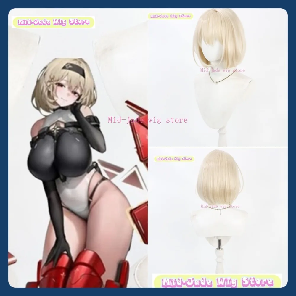 

Mid-jade Wig Store NIKKE Scarlet Cosplay Wig Anime Game Role Playing Synthetic Hair Halloween Party