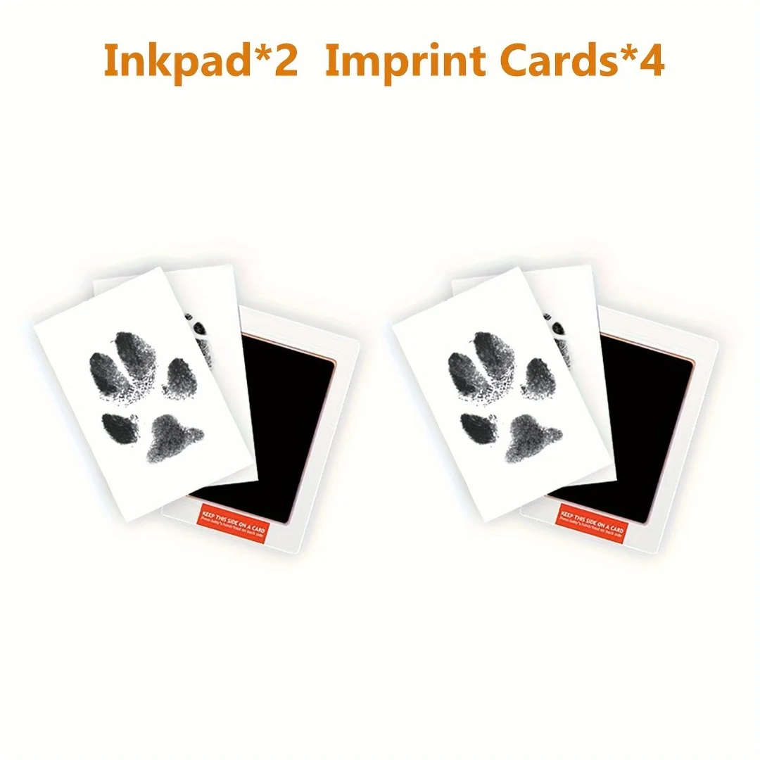 2Pack Pet Products New Unique Pet Dog Cat Paw Prints Pad Newborn Baby Clean Recyclable Inkless Hand print and Footprint Ink Pad