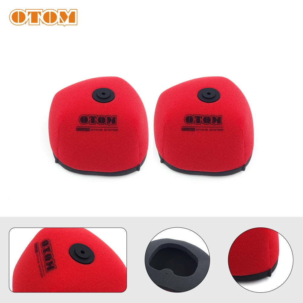 

2 Pcs Motorcycle Air Filter Cleaner Intake Sponge Element Dual Foam Layer Protector For SUZUKI RMZ250 2019-2024 RMZ450 2018-2024
