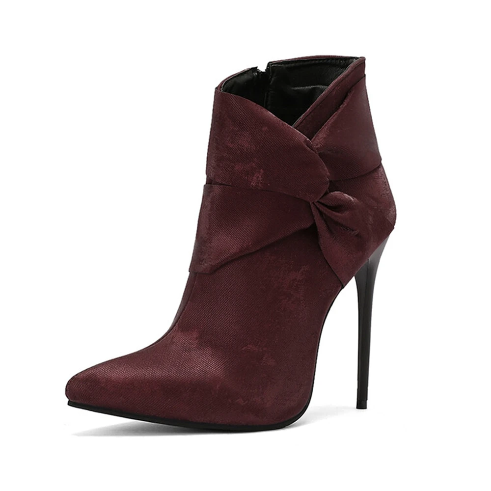 حذاء برقبة جذاب في الكاحل للنساء ، كعب عالي جدًا ، 12 حذاء برقبة سحاب ، حذاء قصير لحفلات الزفاف ، حذاء قوطي صنم ، أكبر مقاس 47 48 #2