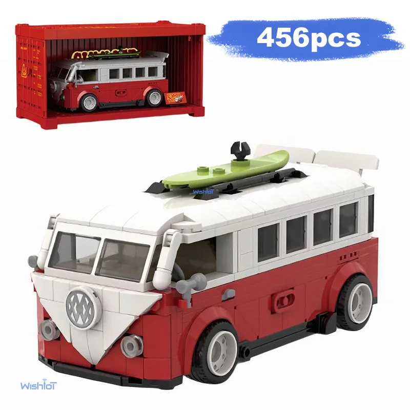 

PB8807 T1 Camper Van 8 Stud Vehicle Model 456pcs Building Block Military Truck Gift For Kids Collectors