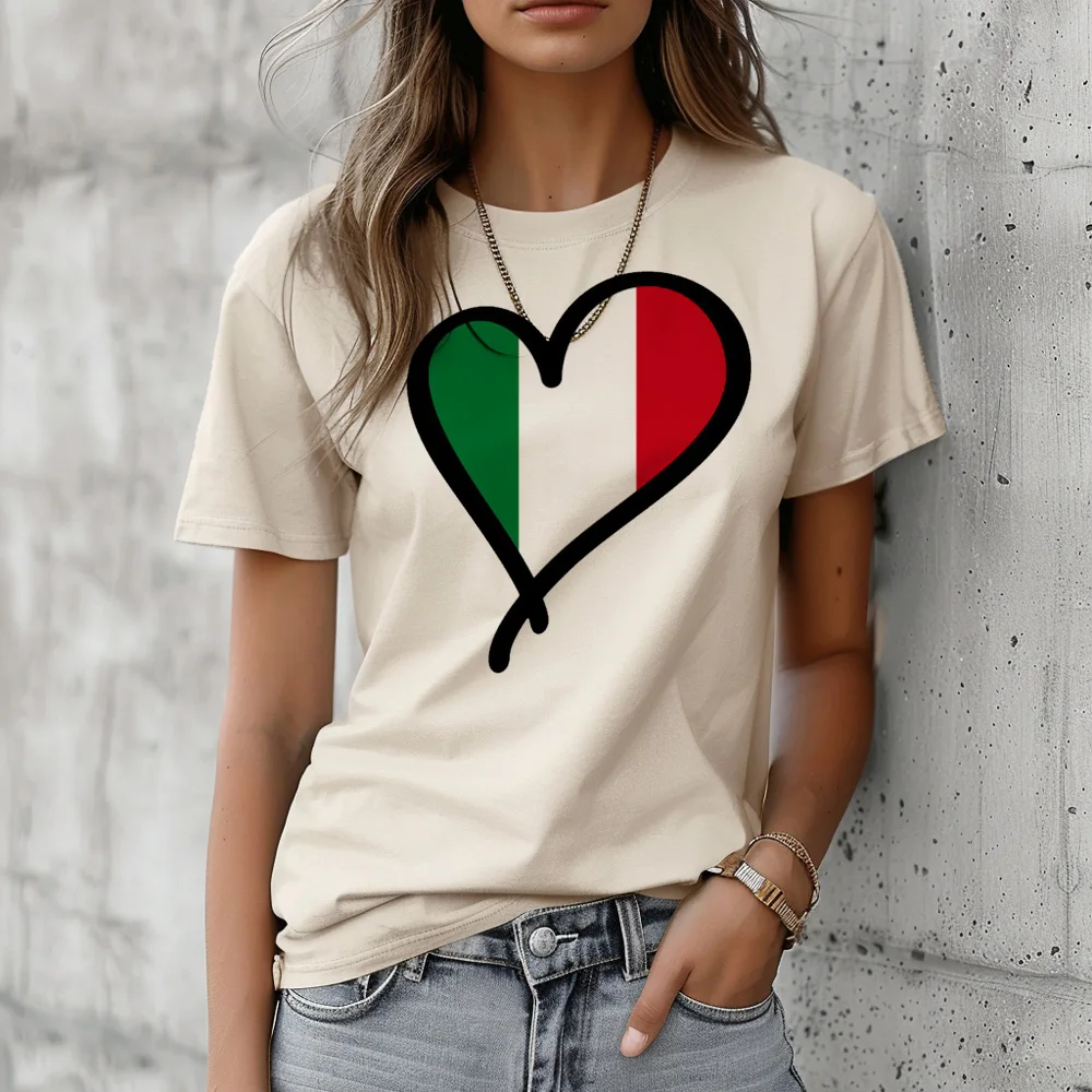 Italy Tee women manga Y2K Japanese t shirt female 2000s harajuku streetwear clothes