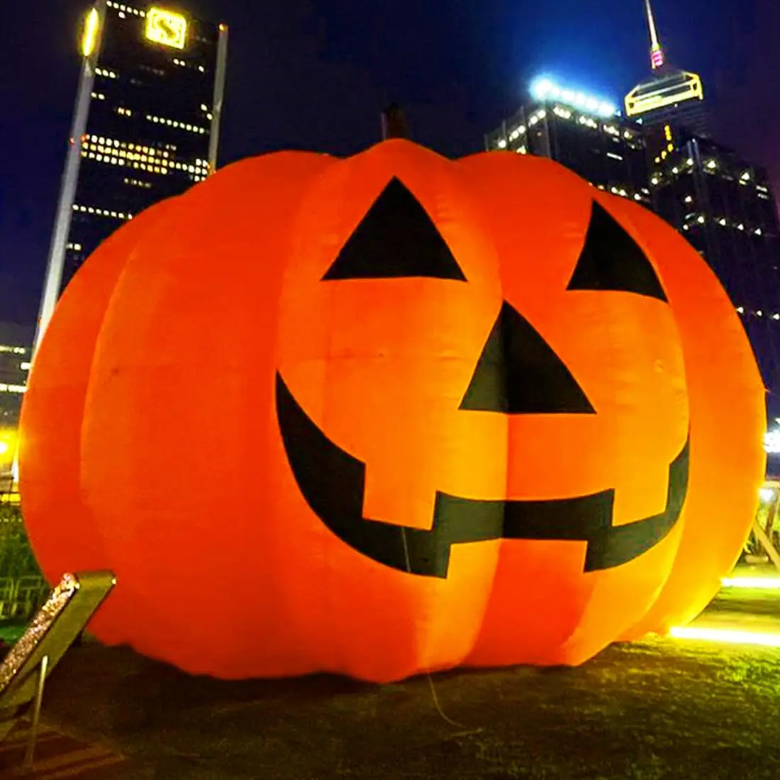 10 FT Halloween Inflatables Pumpkin Outdoor Decorations, Blow Up Pumpkin Halloween Yard Decorations For Front Lawn Garden Decor