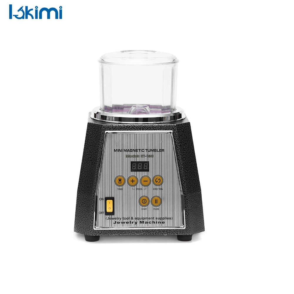 

Magnetic Rotary Polisher Tumbler Machine, Jewelry Cleaner with 200g Polishing Needles, AC 110V/220V LK-KT130