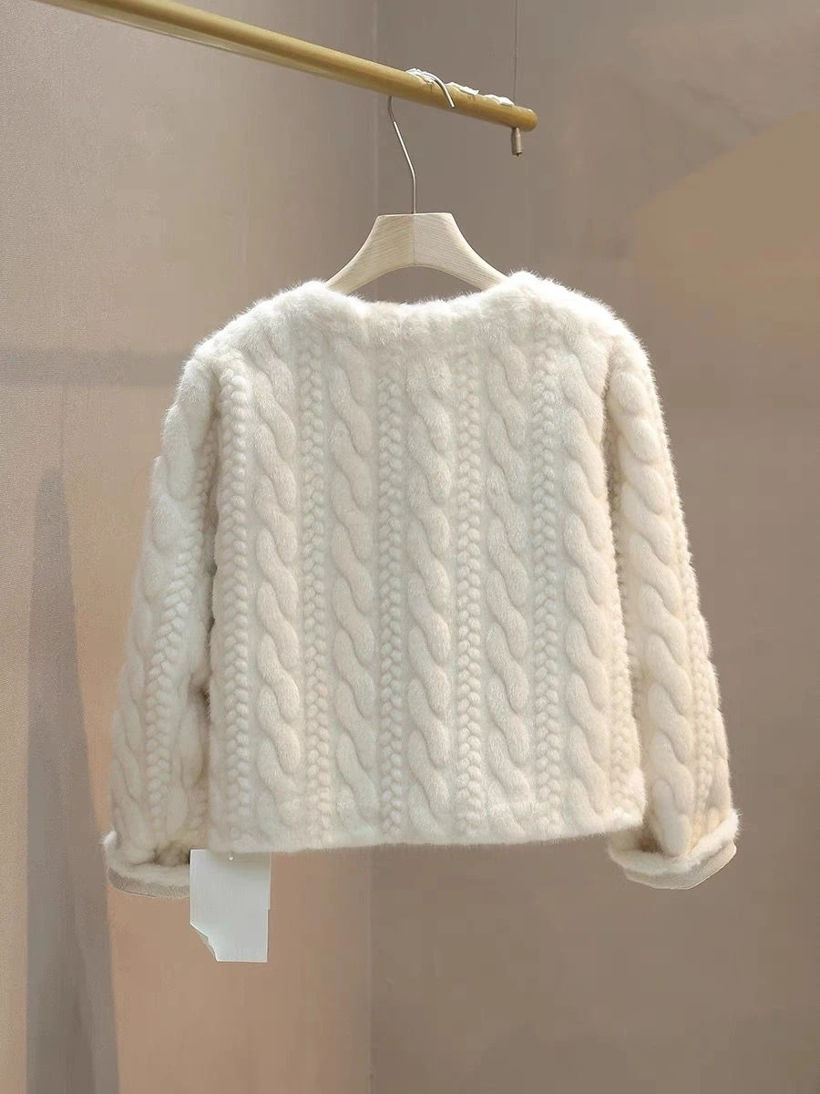 Winter Kleidung Nachahmung Nerz Pelz Jacken Mode Temperament Top Weibliche Oansatz Thicked Zweireiher Warme Mantel Ropa Mujer