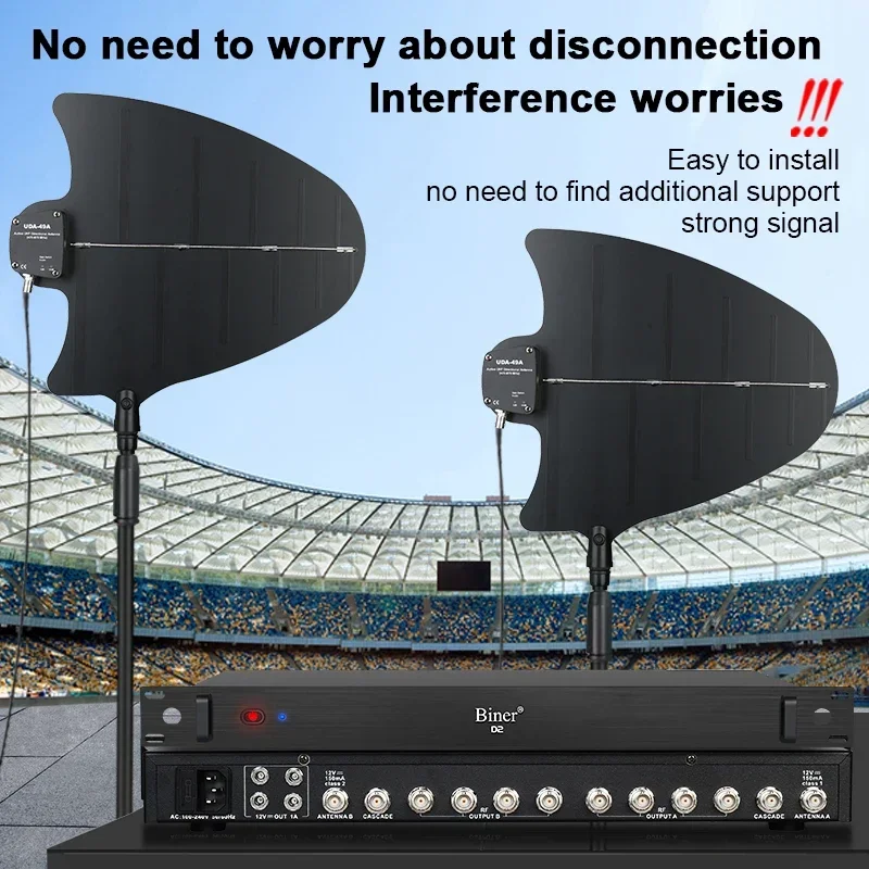 Biner D2 Signal Distributor Antenna Distribution System Professional Wireless Microphone Signal Amplifier