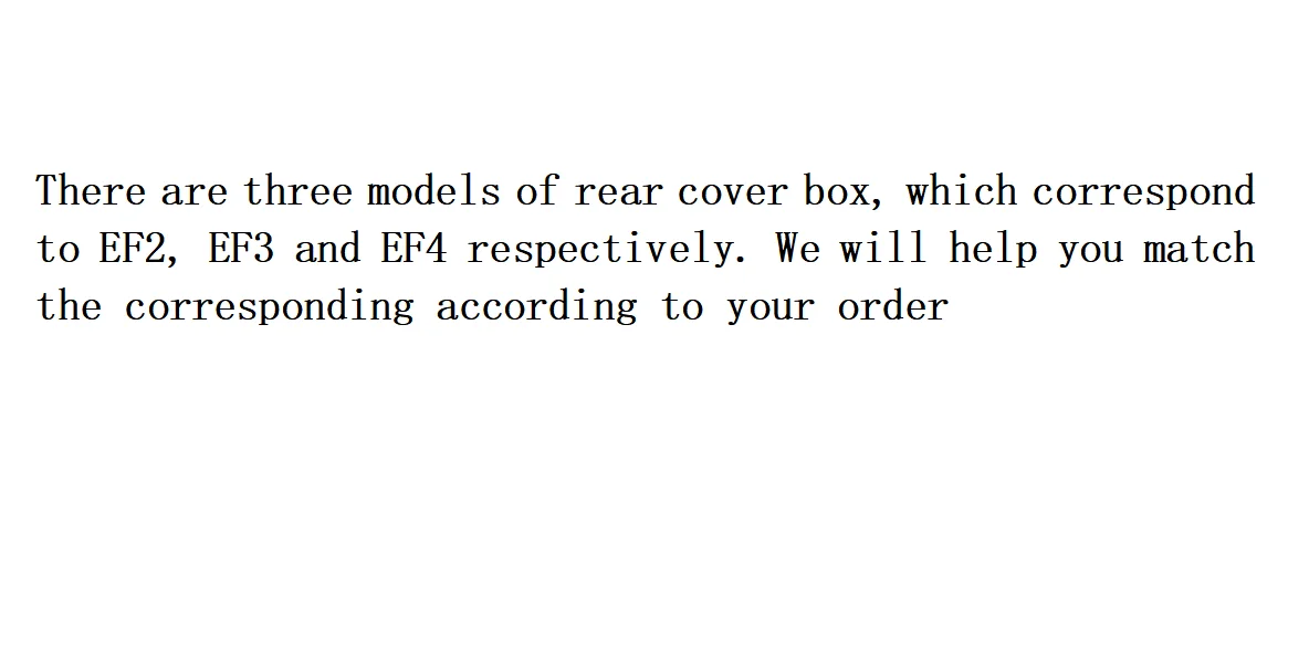 Enlace de la cubierta trasera EF2 ,EF3,EF4