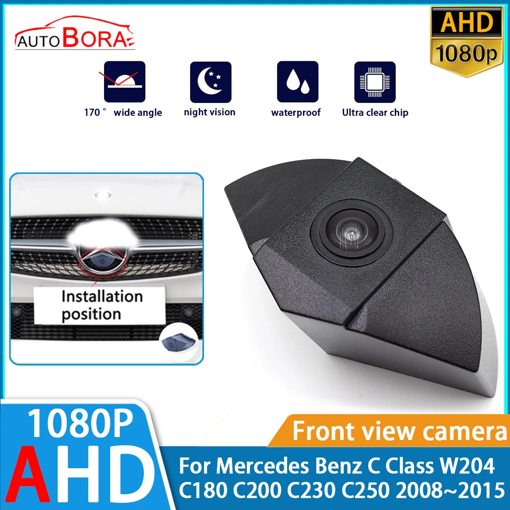 

AutoBora AHD 1080P Ultra clear night vision Car Front View Camera For Mercedes Benz C Class W204 C180 C200 C230 C250 2008~2015