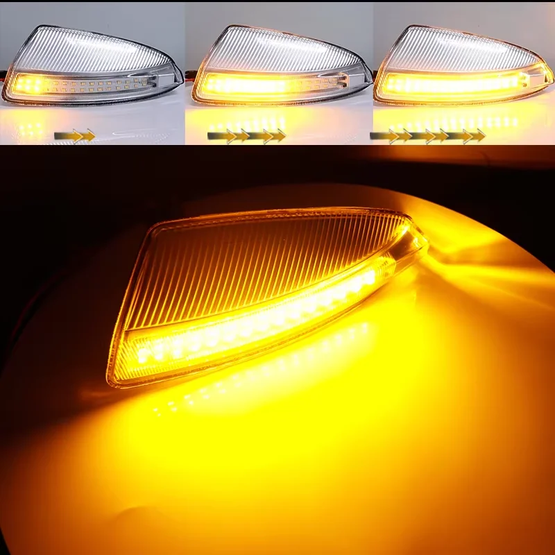 أضواء مرآة جانبية أمامية LED كهرمانية ديناميكية لبنز فيانو، فيتو باص W639، فيتو/ميكستو بوكس W639، صالون C-Class W204، T-model S204