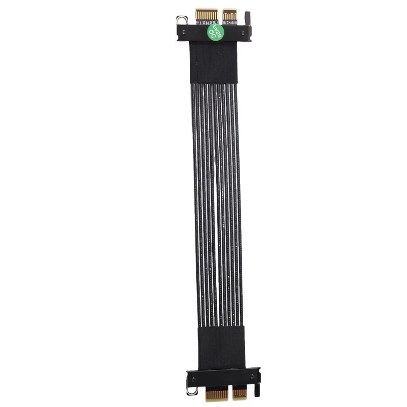 AU61-Pcie 5.0 X1 To X1 Riser Cable 32Gbps Male To Male Network Card Sound Card LAN Card 15Cm