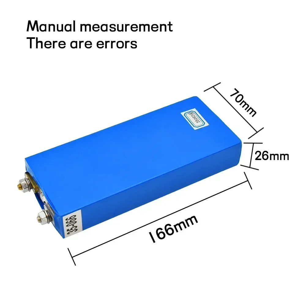 3.2V 25Ah LiFePO4 Battery Cell | Deep Cycle Lithium Iron Phosphate for DIY 12V/24V/36V/48V Solar Energy/Outdoors Power/EV Boats