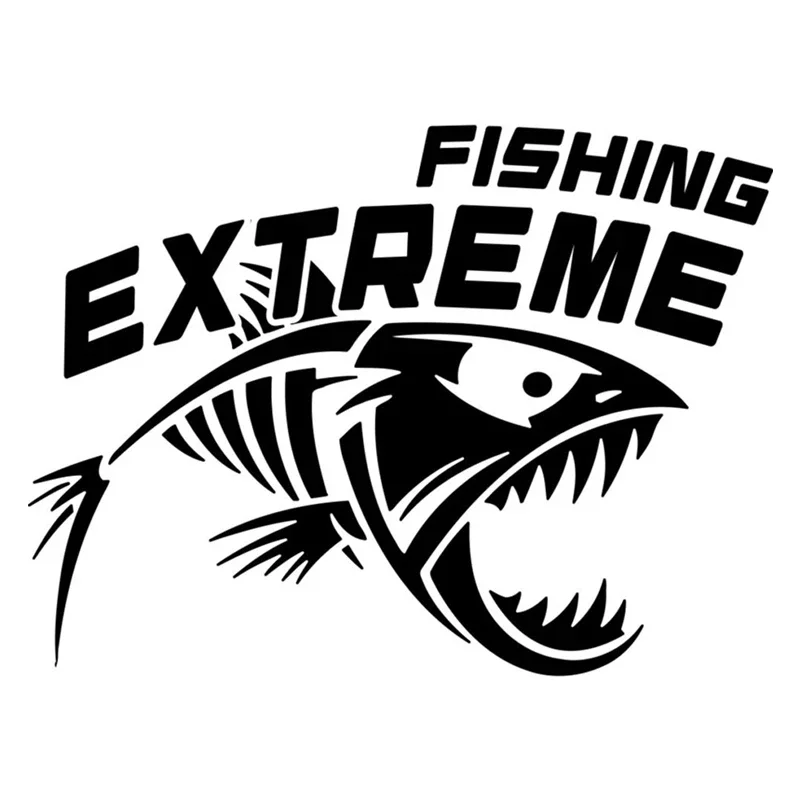 Vinyl Decal Fishing Extreme Car Sticker Waterproof Auto Decors on Car Body Bumper Rear Window Laptop Choose Size