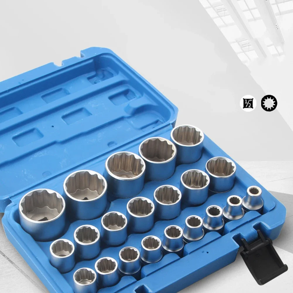 19pcs Socket Set Repair Tool Kit Mechanic Tools Brand New Unused Frosted Or Smooth Finish High Hardness Material