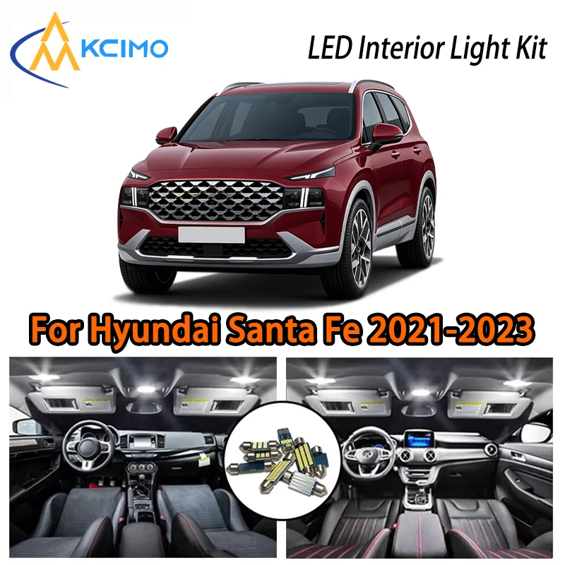 

Высококачественные светодиодные внутренние светильники для Hyundai Декор для Santa Fe 2021-2023, два цвета, простая установка