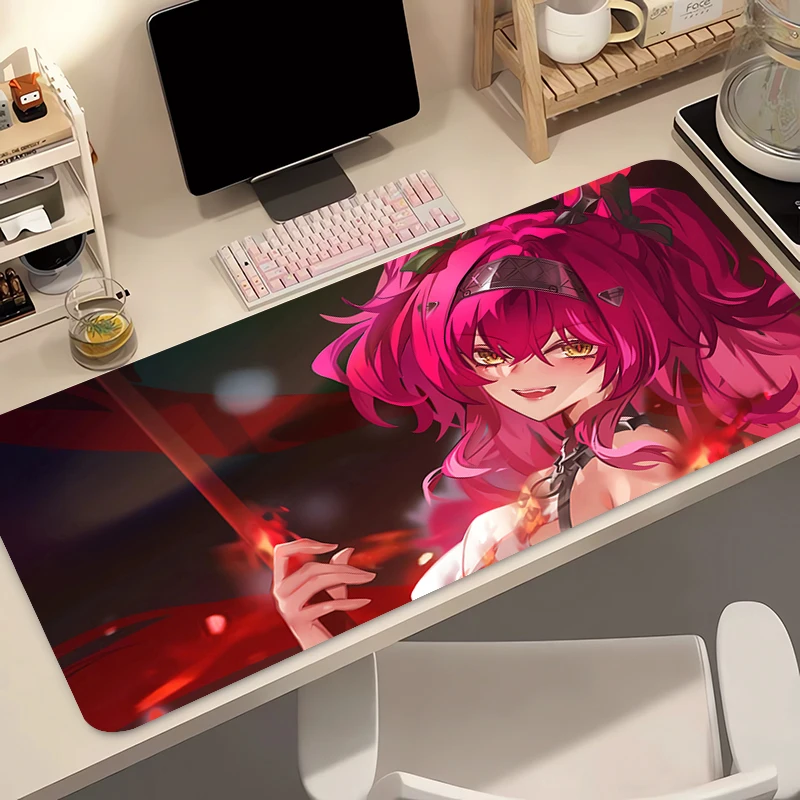 Cute Mouse Pad Wuthering Waves Lupa Desk Mat Anime Playmat Gaming Mousepad Speed Computer And Office Gamer Cabinet Keyboard Pad
