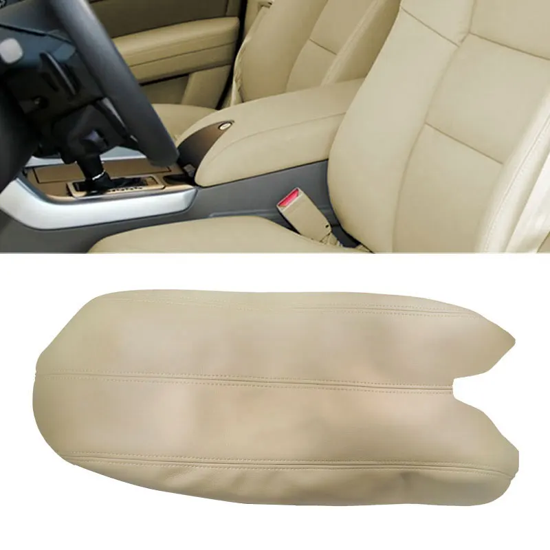 Beige Color For Acura RDX 2007 2008 2009 2010 2011 2012 Microfiber Leather Center Console Armrest Box Cover Protection Trim