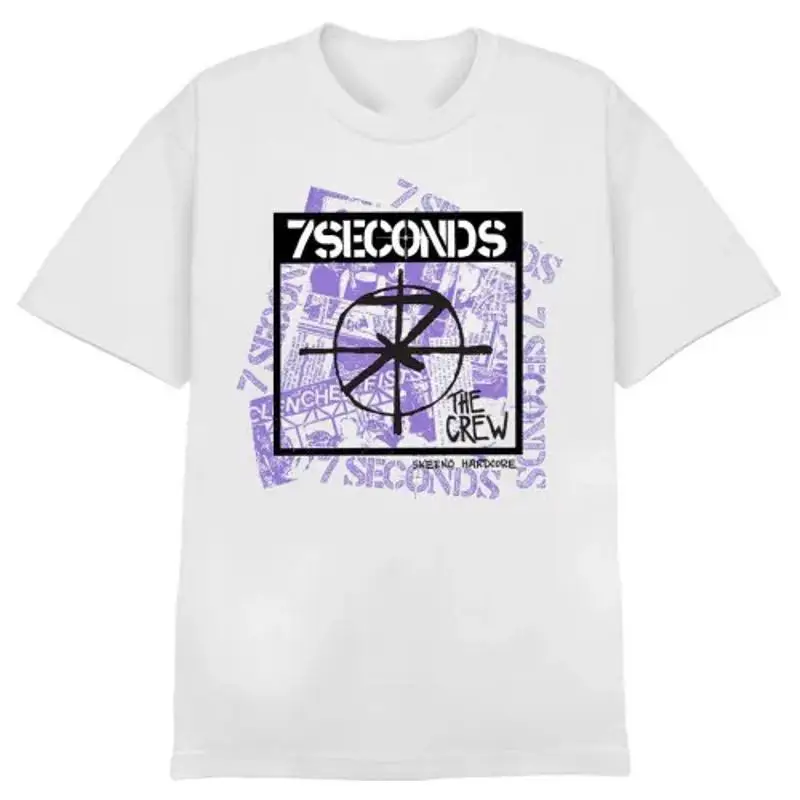 New 7 Seconds Band The Crew Cotton White All Size T Shirt PP260