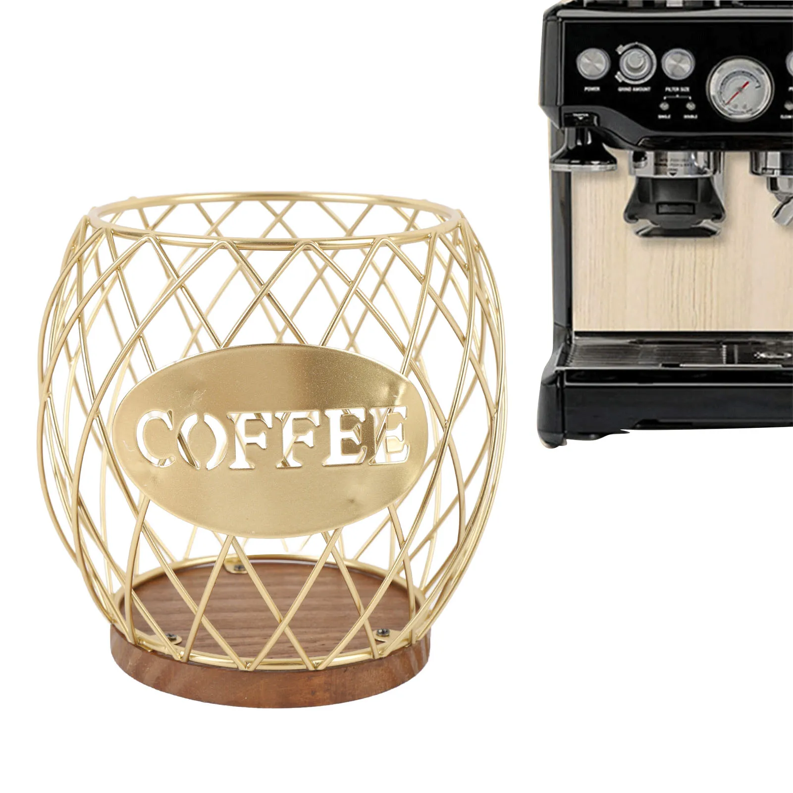 

Органайзер для кофейных капсул: стильный дизайн, легкий доступ, окрашенный, настольная корзина для хранения кофейных капсул, железный, для кофейной зоны