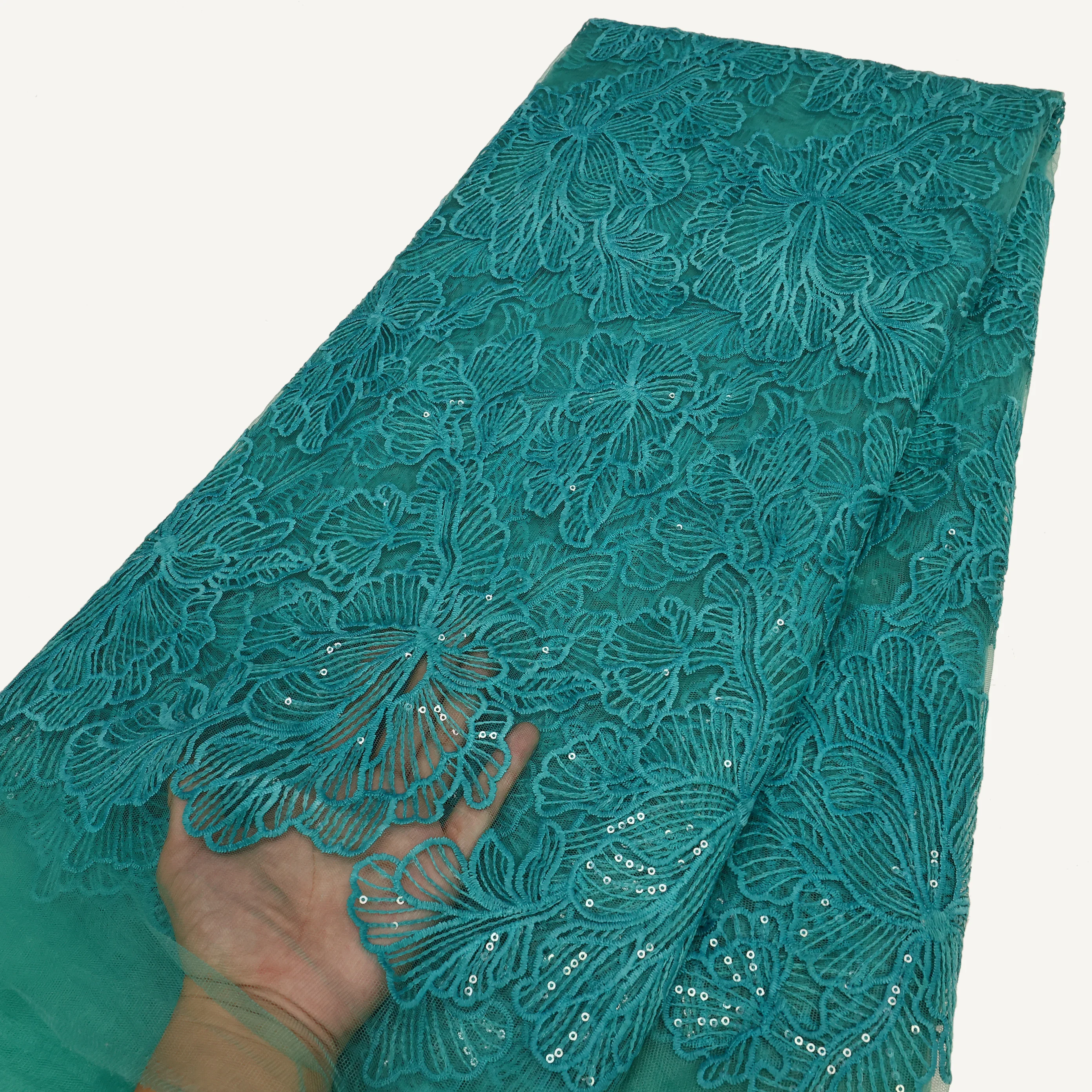 African Milk Silk Lace Fabric French Tulle Mesh Sequins Lace 2026 High Quality Nigerian Net For Women Evening Dresses
