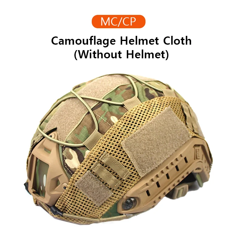 1 pz Tactical Helmet Cover per Fast MH PJ BJ casco Airsoft Protector Cover accessori ciclismo casco Net con cavo elastico