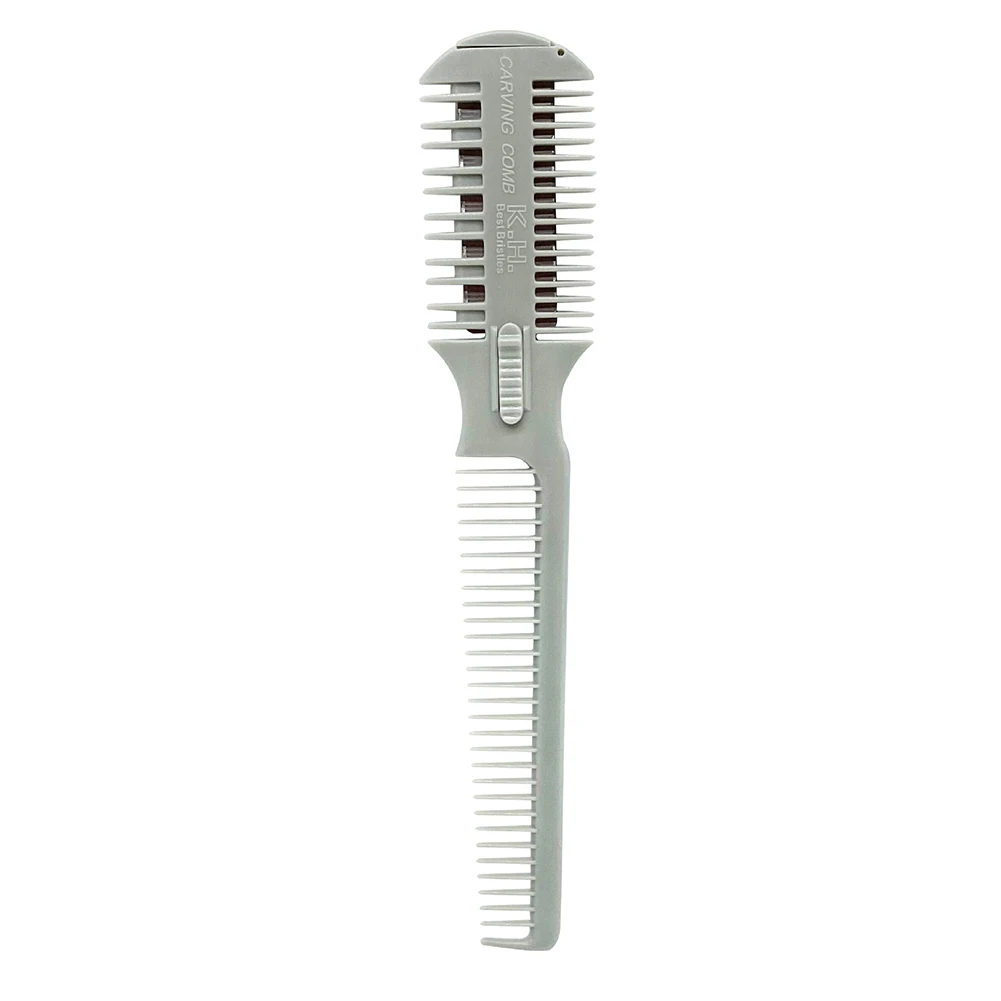 3 Sides Hair Razor Comb With 2 Removable Blades Cutter Cutting Thinning Shaper Haircut Trimmer Wide Teeth Styling Tool