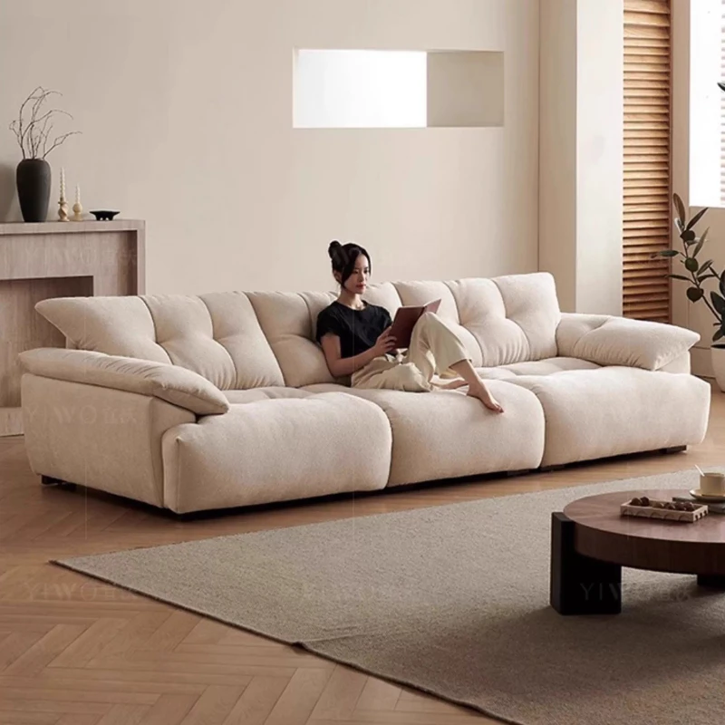 Removable Washable Chenille Fabric Cloud Sofa Puff Petal Design Adjustable Backrest Couch For Living Room Designer Furniture