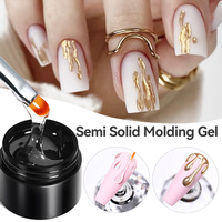 BORN PRETTY 5g Semi Solid Modeling Gel for Chrome Powder 3D Transparent Sculpting Nail Art Gel Multi-functional 4 in 1 UV Gel