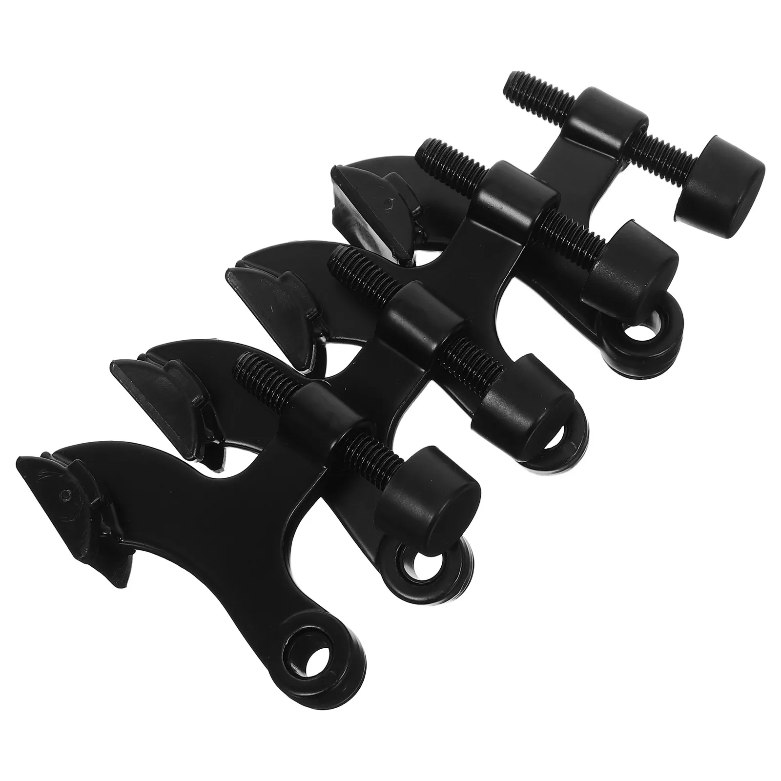 

Комплект из 4 регулируемых дверных ограничителей из цинкового сплава, сверхмощные металлические дверные стопоры K-типа, защита для толстых дверей, для использования внутри и снаружи помещений