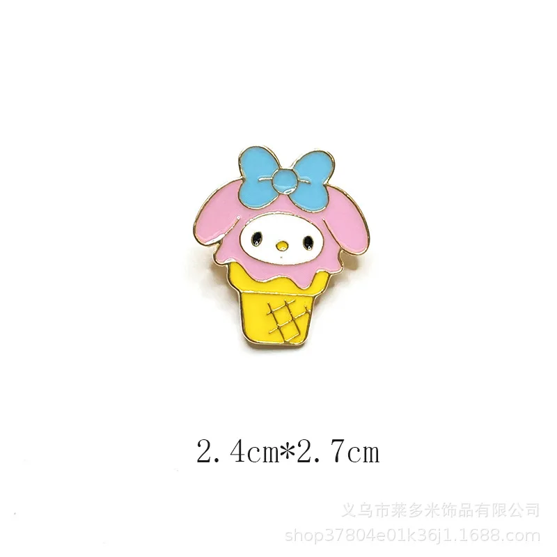 Sanrio Pins Melodie Purin Cinnamoroll Cartoon Broche Schattige Jas Broche Pin Accessoires Voor Mannen En Vrouwen Trendy Vakantie Cadeau