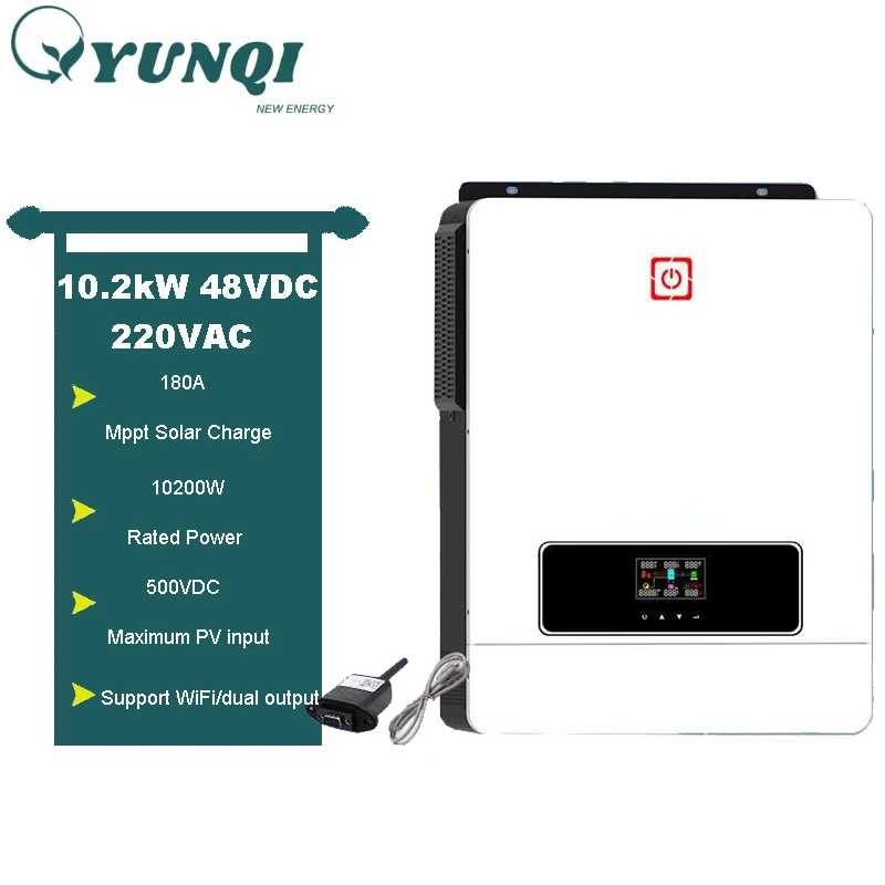 Yunqi-Onduleur Hybride 10,2 Kw, Communication Wifi, Prix de 10Kw Solaire