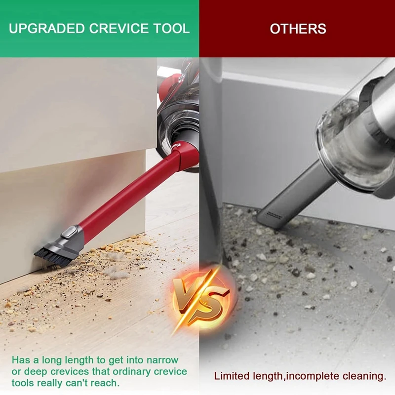 A26T-Crevice Tool Vacuum Cleaner Attachment,Compatible With For Dyson V7, V8, V11, Cyclone V10, V15 Crevice Head Crevice Tool