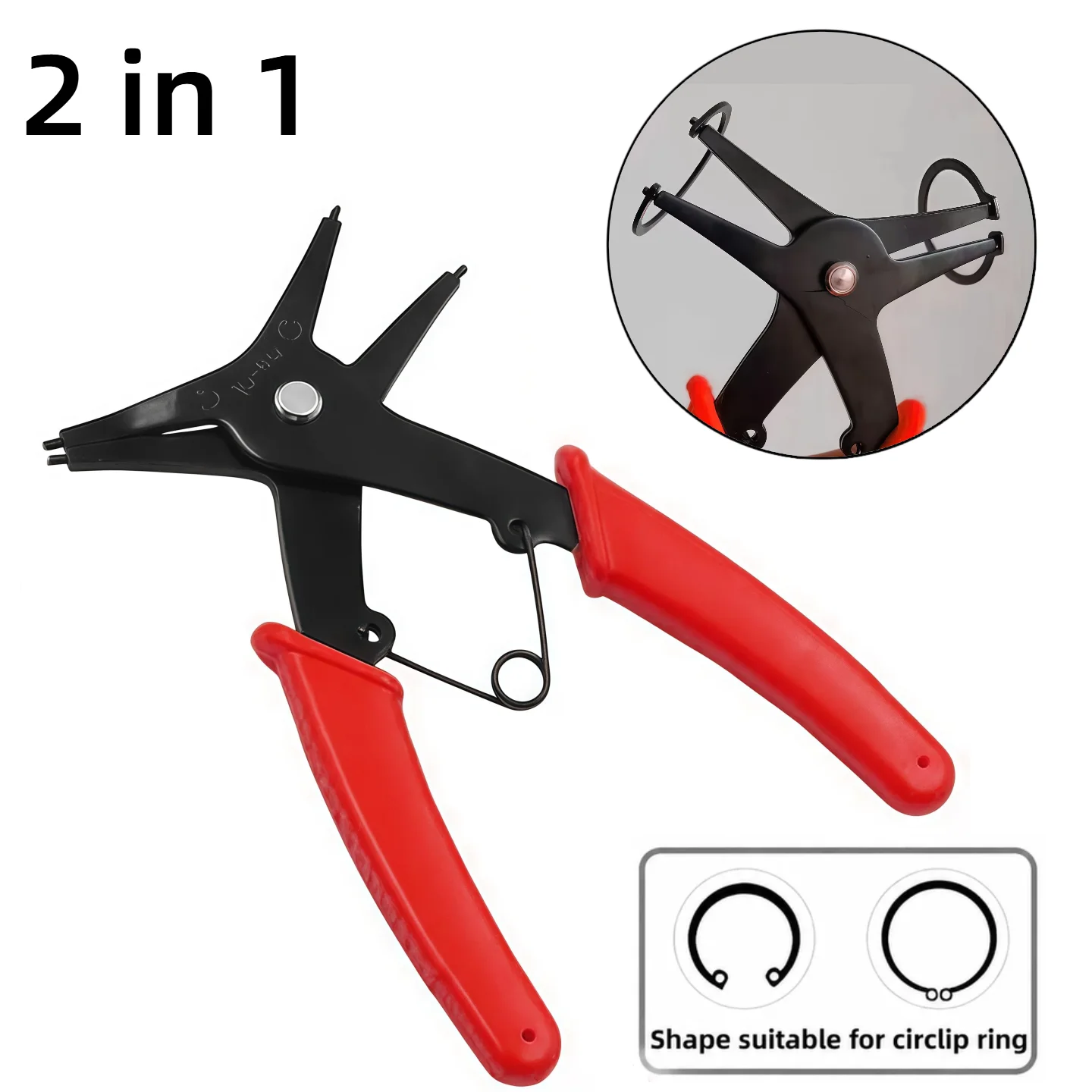 1/2/5pcs Circlip Pliers 2 in 1 Internal and External Dual Purpose Pliers External Spring Pliers Large Retaining Ring Removal Too