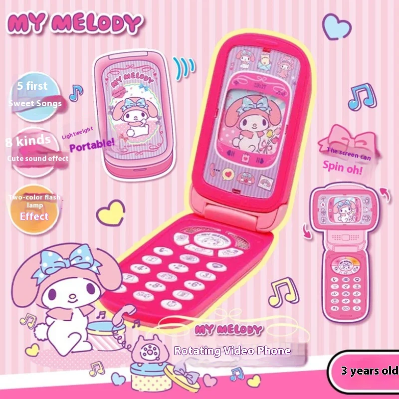 Sanrio Mymelody Video Rotating Peripheral Phone Kt Music Mobile Children'S Toys Can Give Children New Year Gifts