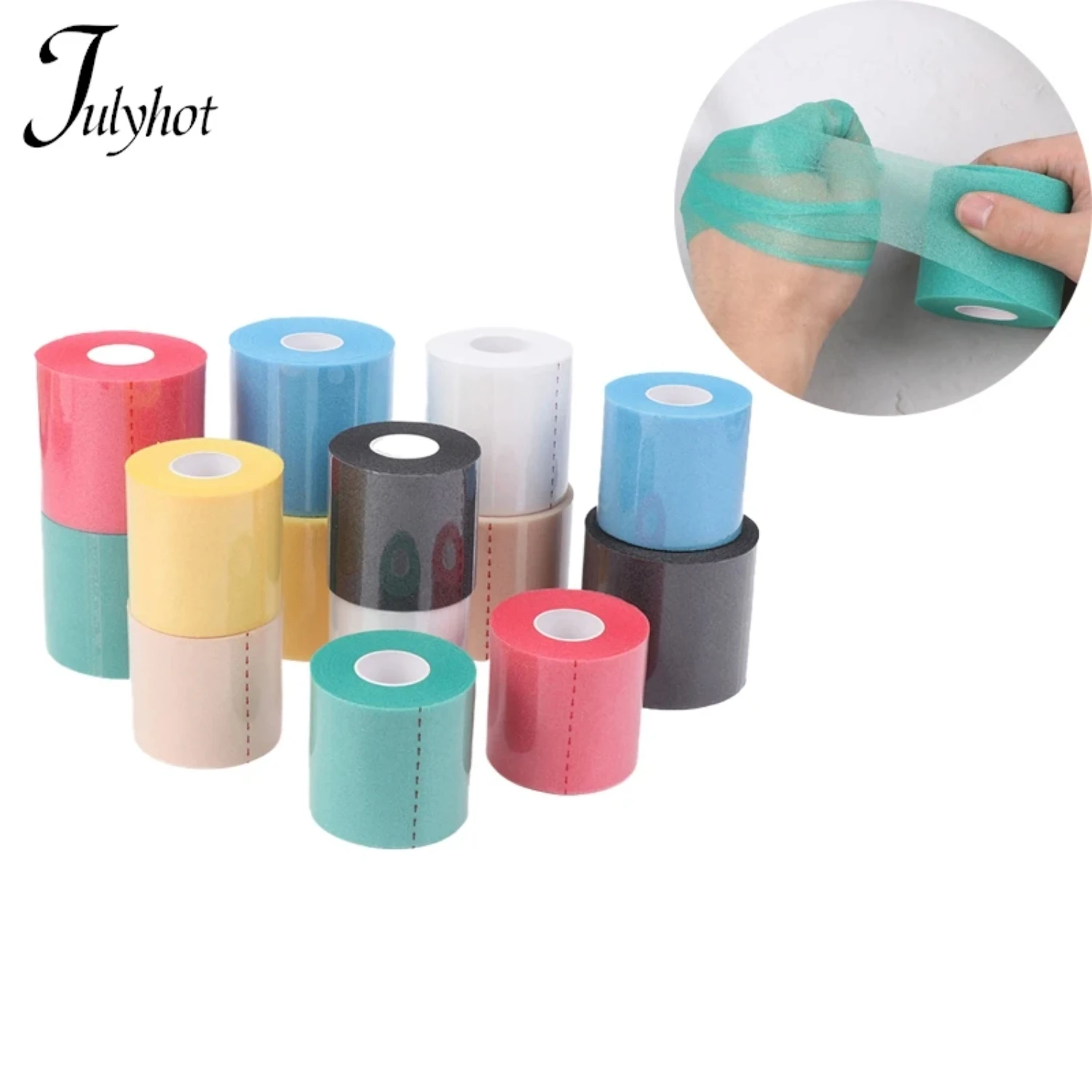 Foam Bandage Elbow Knee Pads Film Foam Underwrap Sports Pre-Wrap  Athletic Tape Sponge Skin Film Self-Adhesive Elastic