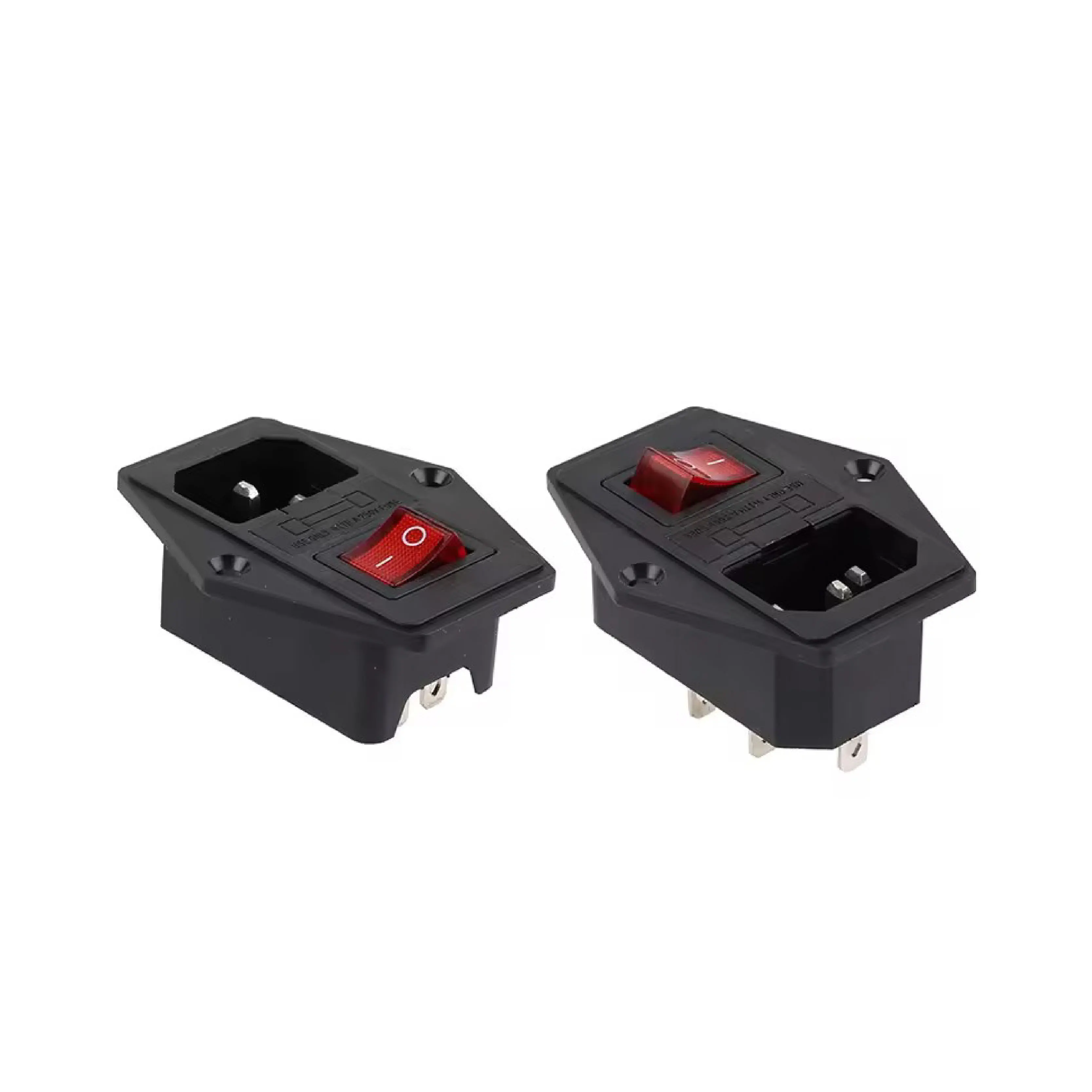 5 Stuks IEC C13 C14 Power Inlet Socket 10A 250V Met Tuimelschakelaar Zekeringhouder 3 Pin Wisselstroom connector